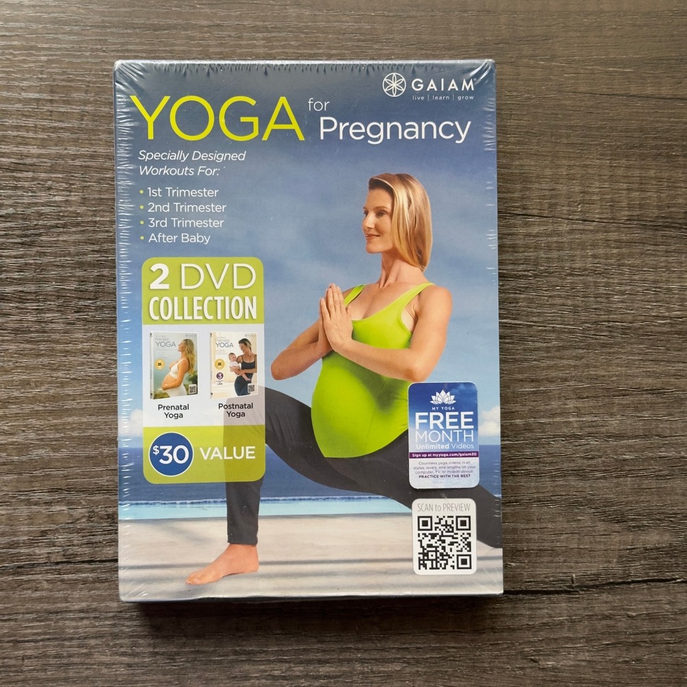 GAIAM Yoga For Pregnancy 1,2,3 Trimester Workouts Fitness DVD 2013‎